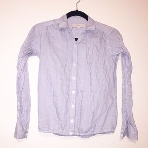 💕 Ann Taylor Loft Stripped Button Shirt Blouse